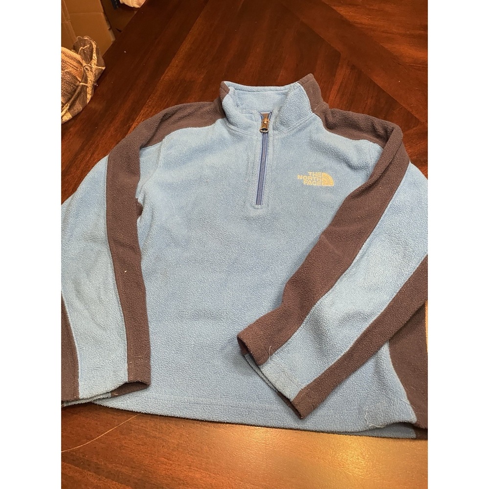 North Face Blue Quarter Zip Fleece Pullover XS Size 6